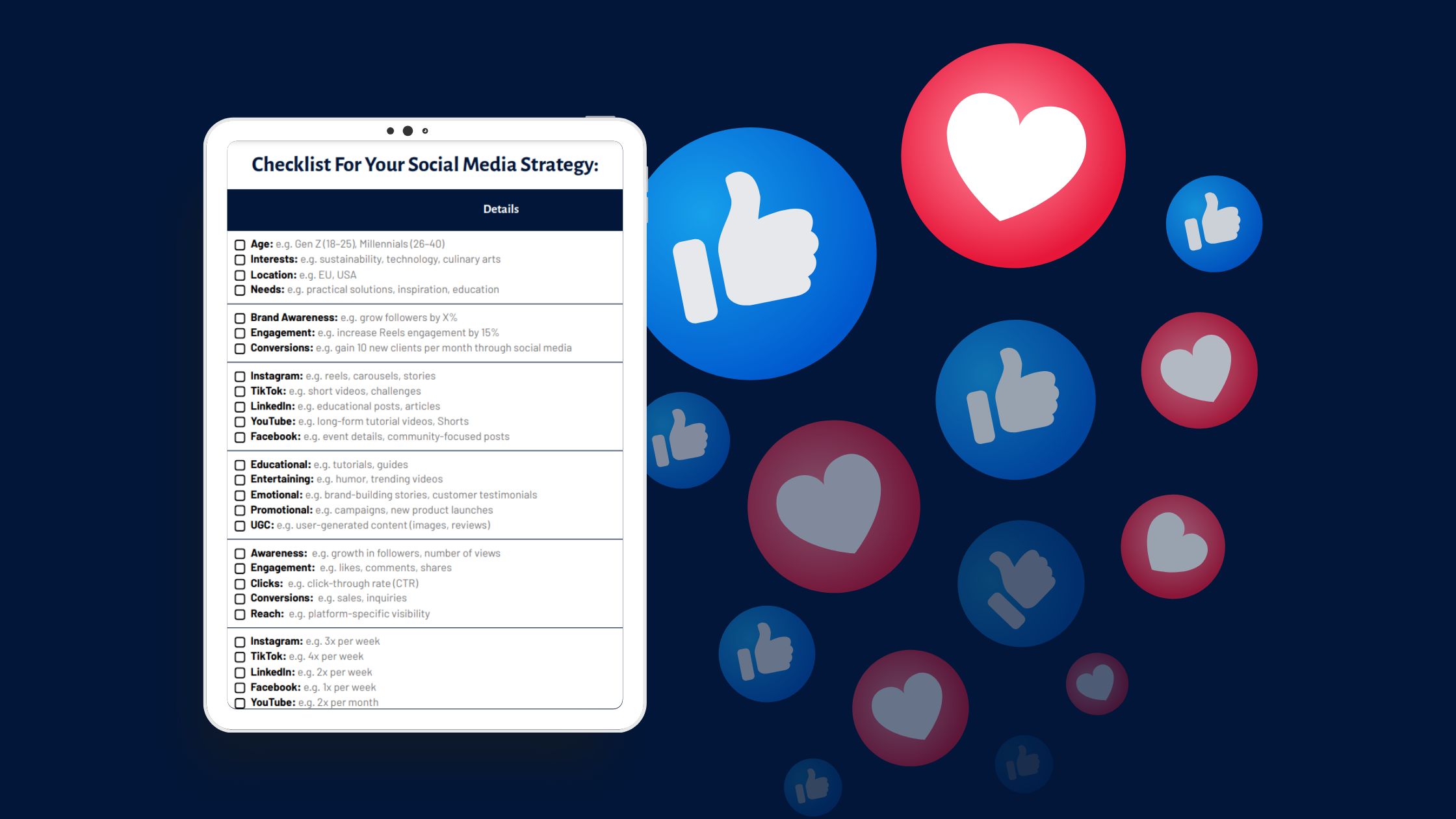 social media metrics template